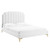 Colette Full Performance Velvet Platform Bed MOD-6888-WHI