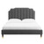 Colette Full Performance Velvet Platform Bed MOD-6889-CHA