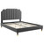 Colette Full Performance Velvet Platform Bed MOD-6889-CHA