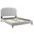 Colette Full Performance Velvet Platform Bed MOD-6889-LGR