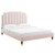 Colette Full Performance Velvet Platform Bed MOD-6889-PNK