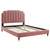 Colette Twin Performance Velvet Platform Bed MOD-6883-DUS