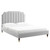 Colette Twin Performance Velvet Platform Bed MOD-6883-LGR