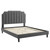 Colette Twin Performance Velvet Platform Bed MOD-6884-CHA