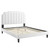 Colette Twin Performance Velvet Platform Bed MOD-6884-WHI