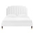 Colette Twin Performance Velvet Platform Bed MOD-6883-WHI