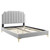 Colette Twin Performance Velvet Platform Bed MOD-6882-LGR