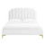 Colette Twin Performance Velvet Platform Bed MOD-6882-WHI