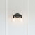 Beacon 2-Light Wall Sconce EEI-5646-CLR-BLK