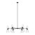 Beacon 6-Light Chandelier EEI-5648-CLR-BLK