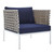 Harmony 10-Piece  Sunbrella® Basket Weave Outdoor Patio Aluminum Sectional Sofa Set EEI-4951-TAN-NAV-SET