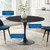 Lippa 47" Artificial Marble Dining Table EEI-4877-BLK-BLK