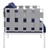 Harmony 10-Piece  Sunbrella® Outdoor Patio Aluminum Sectional Sofa Set EEI-4953-GRY-NAV-SET