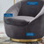 Buttercup Performance Velvet Swivel Chair EEI-5005-GLD-GRY