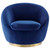 Buttercup Performance Velvet Swivel Chair EEI-5005-GLD-NAV