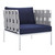 Harmony 5-Piece  Sunbrella® Outdoor Patio Aluminum Furniture Set EEI-4925-GRY-NAV-SET