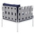 Harmony 5-Piece  Sunbrella® Outdoor Patio Aluminum Furniture Set EEI-4925-GRY-NAV-SET