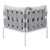 Harmony 8-Piece  Sunbrella® Outdoor Patio Aluminum Sectional Sofa Set EEI-4945-GRY-GRY-SET
