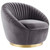 Whirr Tufted Performance Velvet Swivel Chair EEI-5002-GLD-GRY
