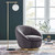 Whirr Tufted Performance Velvet Swivel Chair EEI-5002-GLD-GRY