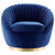 Whirr Tufted Performance Velvet Swivel Chair EEI-5002-GLD-NAV