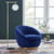 Whirr Tufted Performance Velvet Swivel Chair EEI-5002-GLD-NAV