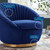 Whirr Tufted Performance Velvet Swivel Chair EEI-5002-GLD-NAV
