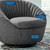 Whirr Tufted Fabric Swivel Chair EEI-5003-BLK-CHA