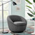 Whirr Tufted Fabric Swivel Chair EEI-5003-BLK-CHA