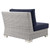 Conway Outdoor Patio Wicker Rattan 6-Piece Sectional Sofa Furniture Set EEI-5094-NAV