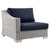 Conway Outdoor Patio Wicker Rattan 6-Piece Sectional Sofa Furniture Set EEI-5094-NAV