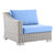 Conway Outdoor Patio Wicker Rattan 6-Piece Sectional Sofa Furniture Set EEI-5094-LBU