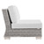 Conway Outdoor Patio Wicker Rattan 5-Piece Sectional Sofa Furniture Set EEI-5093-WHI