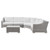 Conway Outdoor Patio Wicker Rattan 5-Piece Sectional Sofa Furniture Set EEI-5093-WHI