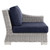 Conway Outdoor Patio Wicker Rattan 5-Piece Sectional Sofa Furniture Set EEI-5093-NAV