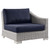 Conway Outdoor Patio Wicker Rattan 5-Piece Sectional Sofa Furniture Set EEI-5093-NAV