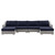 Conway Outdoor Patio Wicker Rattan 6-Piece Sectional Sofa Furniture Set EEI-5099-NAV