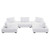 Saunter Tufted Fabric Fabric 5-Piece Sectional Sofa EEI-5210-WHI