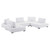 Saunter Tufted Fabric Fabric 5-Piece Sectional Sofa EEI-5210-WHI