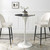 Lippa 28" Artificial Marble Bar Table EEI-5203-WHI-BLK