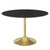 Lippa 47" Artificial Marble Dining Table EEI-5239-GLD-BLK