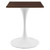 Lippa 24" Square Dining Table EEI-5161-WHI-CHE