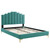 Elise King Performance Velvet Platform Bed MOD-6881-TEA