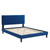 Phillipa Performance Velvet Twin Platform Bed MOD-6900-NAV