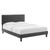 Phillipa Performance Velvet Full Platform Bed MOD-6924-CHA