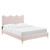 Current Performance Velvet Full Platform Bed MOD-6730-PNK