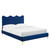 Current Performance Velvet Full Platform Bed MOD-6730-NAV