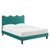 Current Performance Velvet Twin Platform Bed MOD-6729-TEA