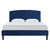 Alessi Performance Velvet Full Platform Bed MOD-7037-NAV