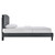 Alessi Performance Velvet Full Platform Bed MOD-7037-CHA